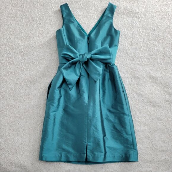 Alfred Sung Dress with Pockets Teal S - Picture 4 of 7